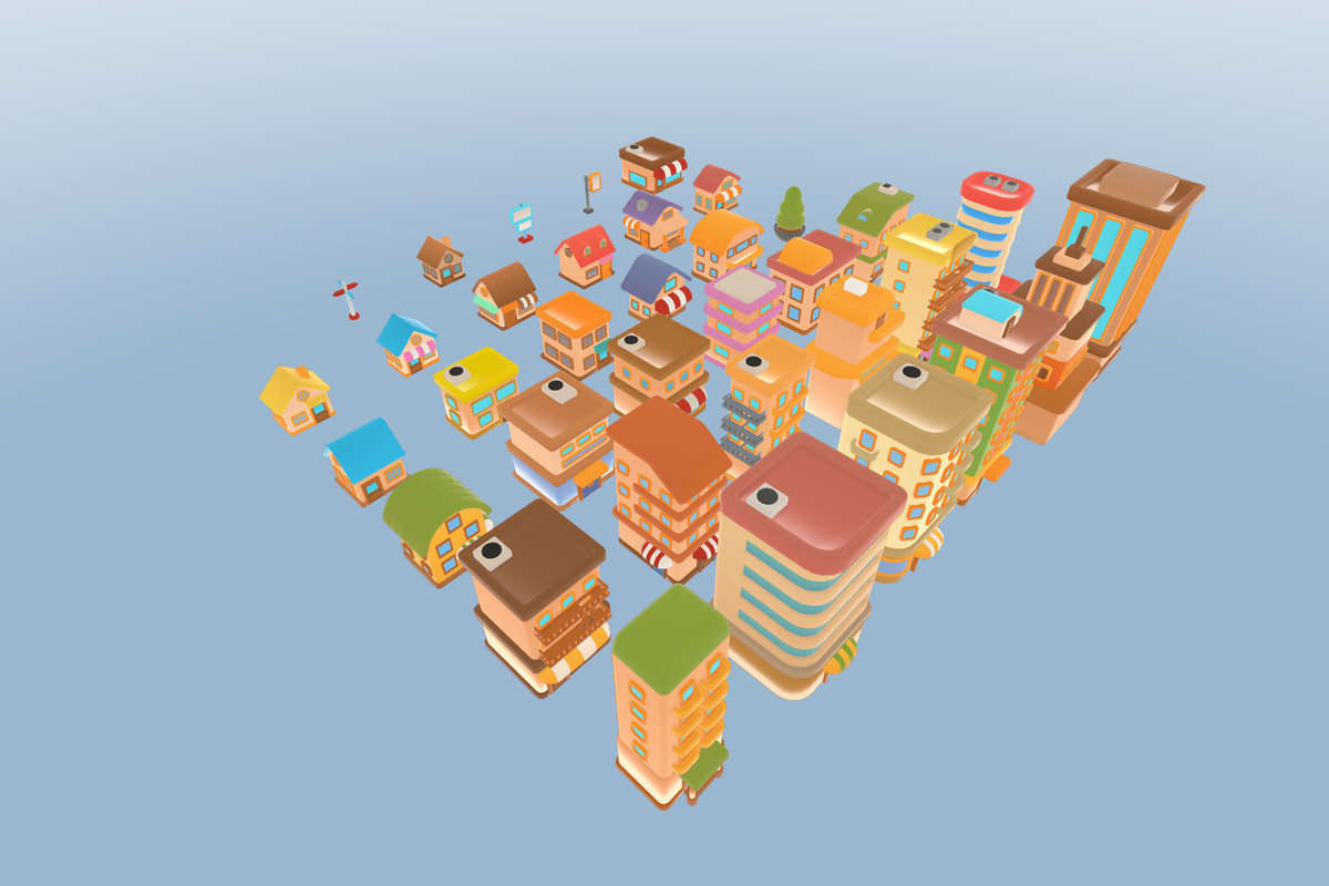 Cozy City - Chibi Stylized City Buildings 02
