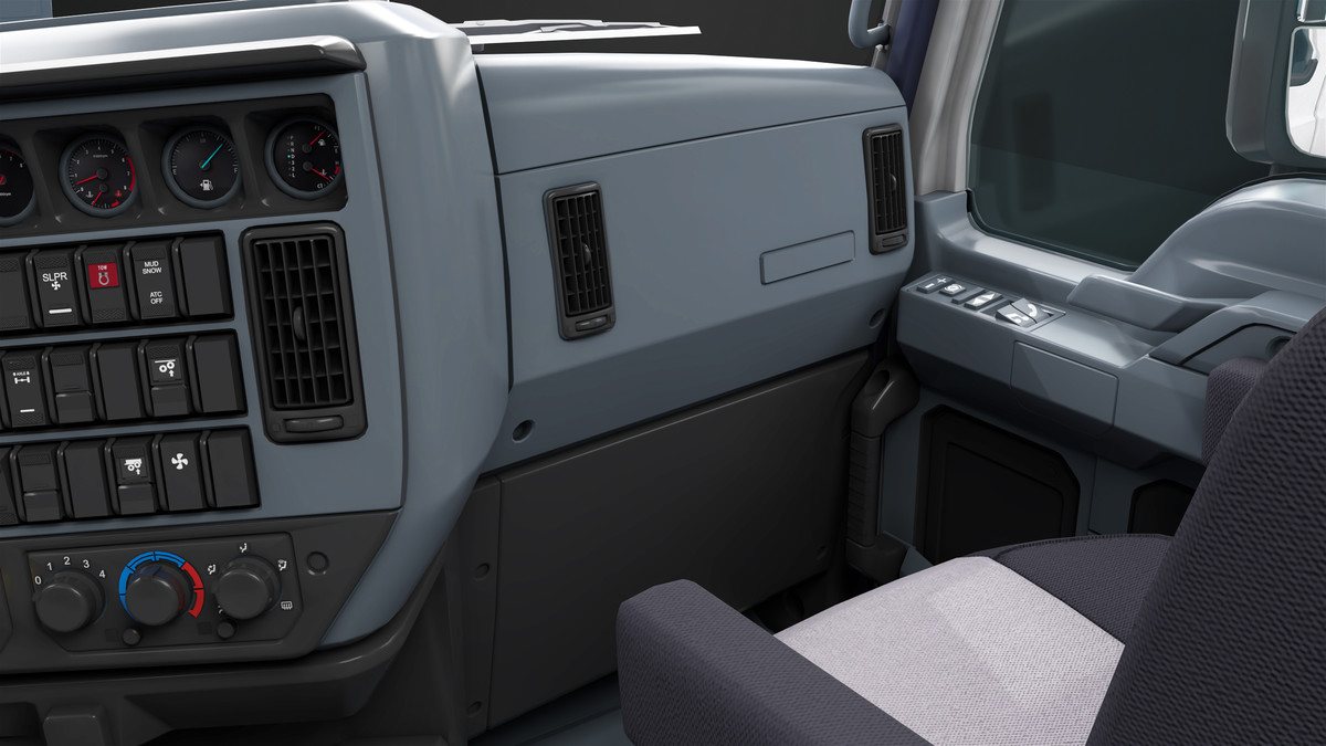 Heavy Truck Chassis 05 White Interior URP HDRP Textures