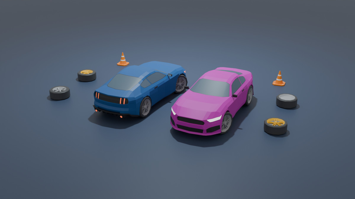 Mobile Optimize-Low Poly Cars