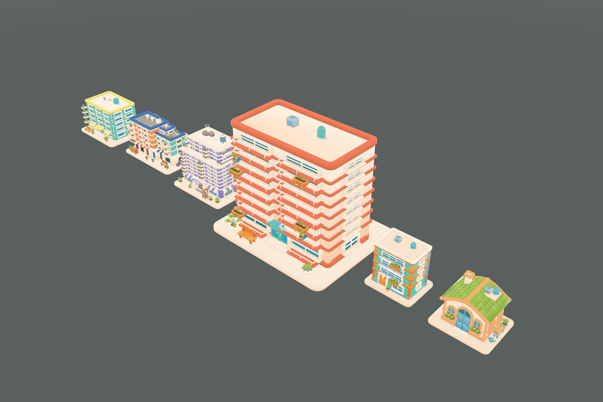 Cozy City - Chibi Stylized Buildings