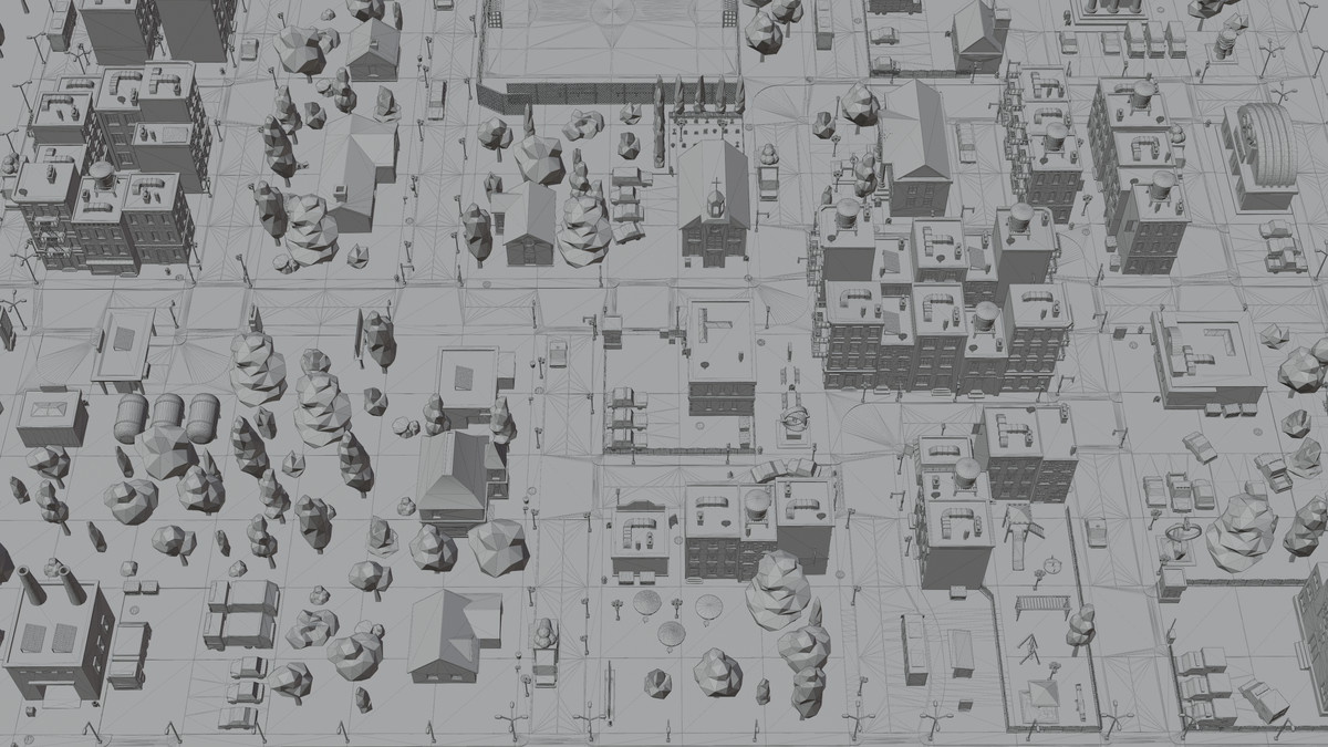 Low Poly Town by IGS