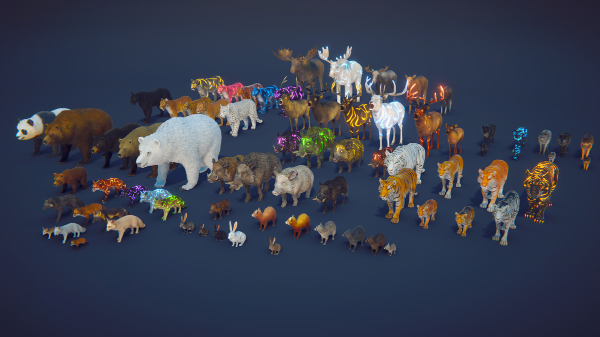 Realistic: Animal Forest Set