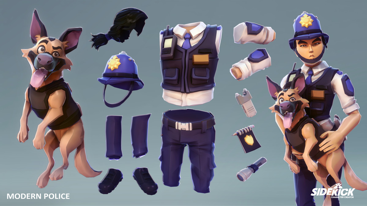 Modern Police – Sidekick Modular Characters by Synty
