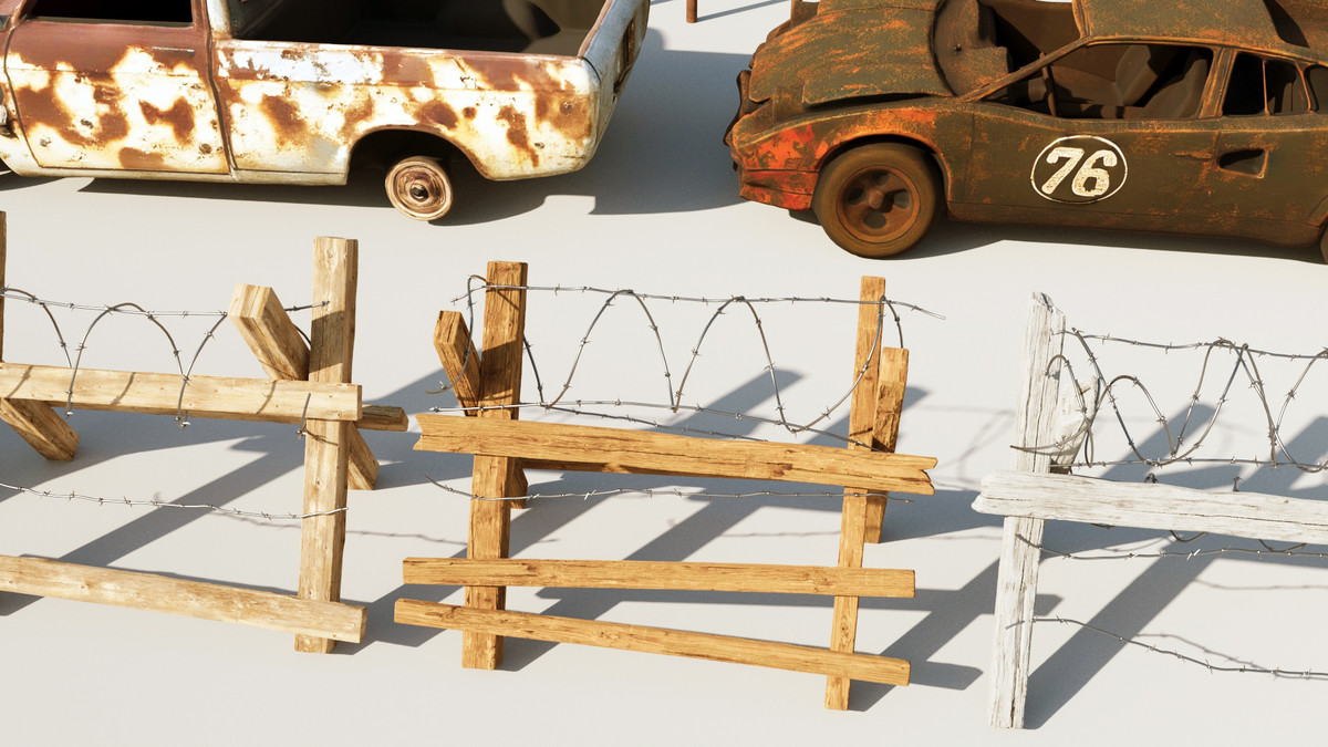 Post-Apocalyptic Survival Urban City Props and Road Signs Pack - 135 3d Models