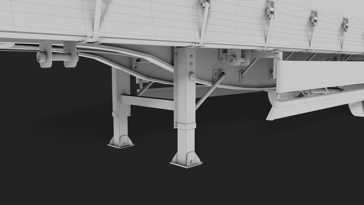 Curtainsider Trailer 4 Variant Collection URP HDRP Textures