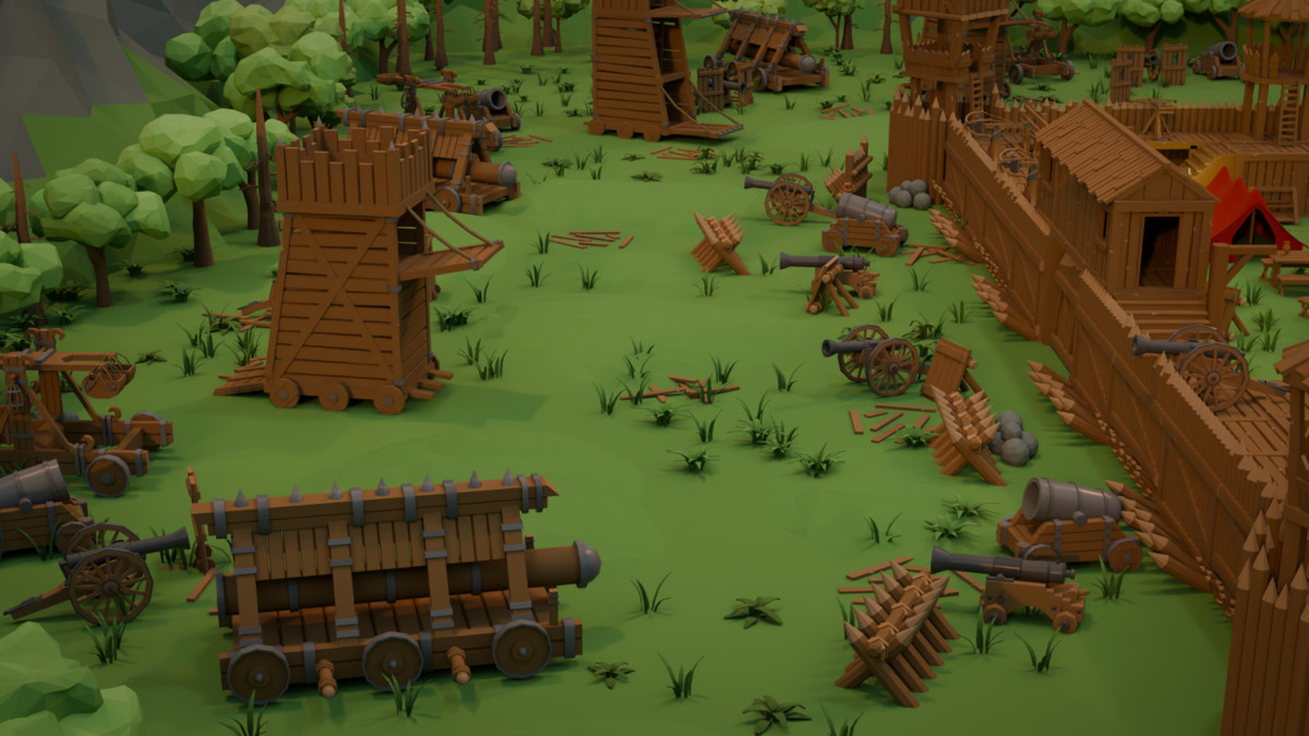 Modular Low Poly Medieval - Fort Kit