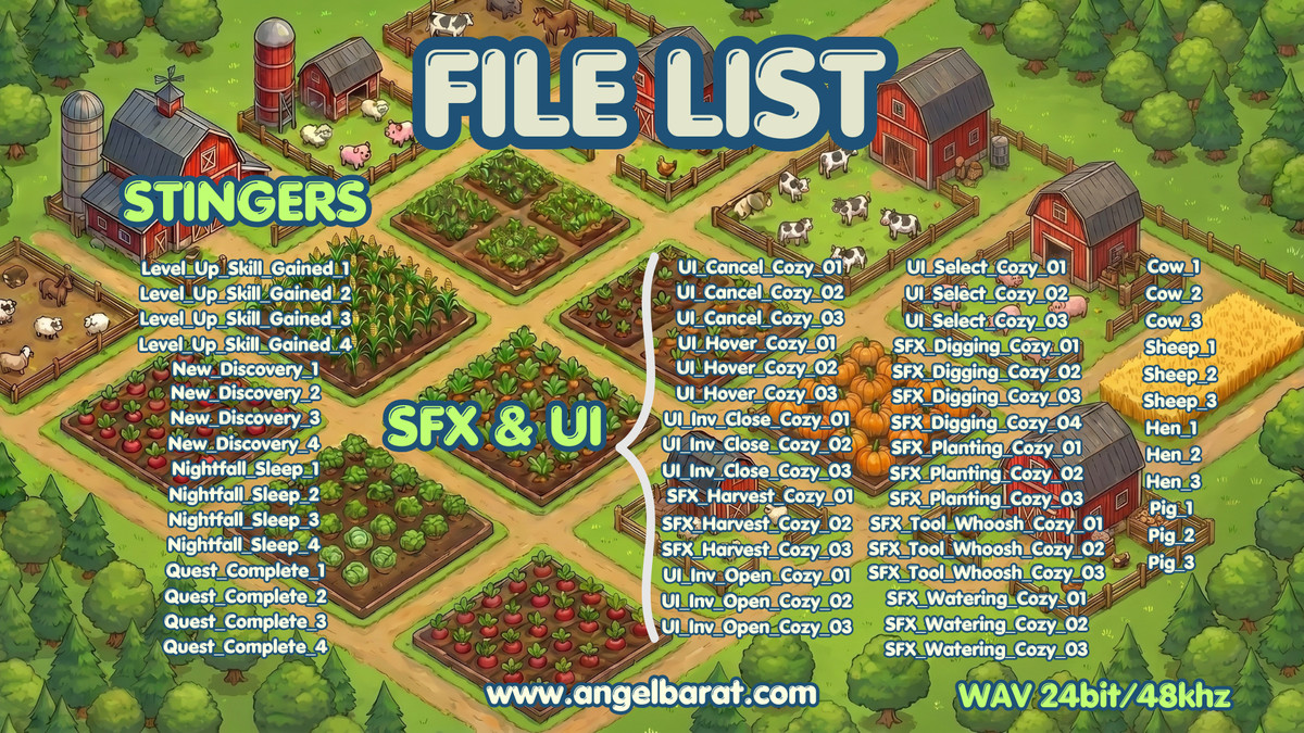 Cozy Farming - SFX & Gameplay Stingers Pack