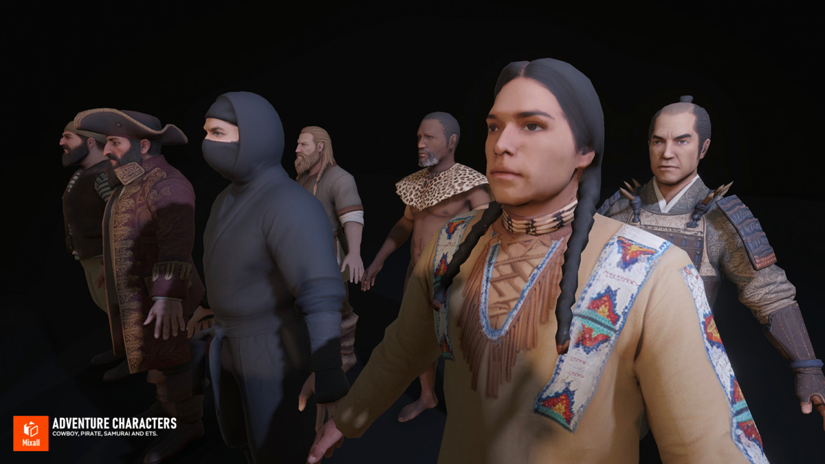 Adventure Characters — Cowboy, Pirate, Samurai and ets.
