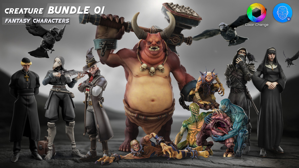 12 in 1 Massive Bundle - Stylized Fantasy Creature - Part 2