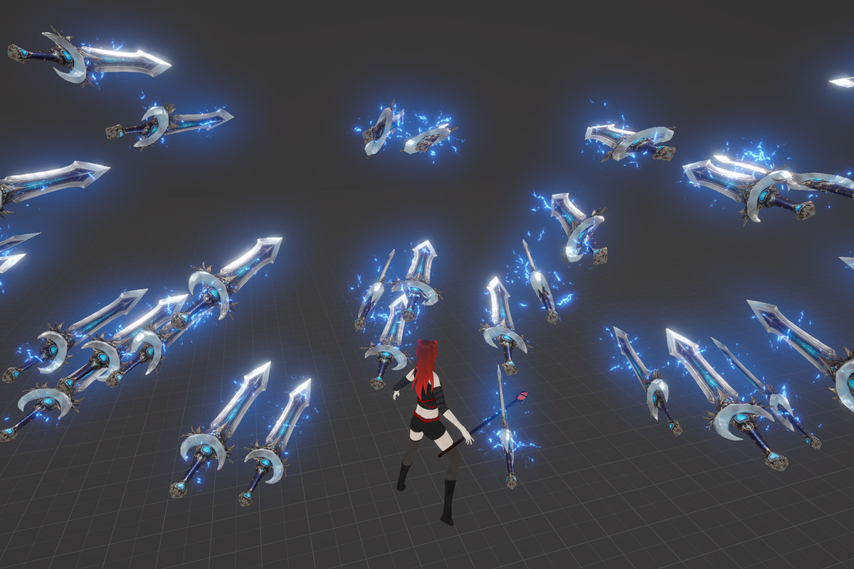 Character following orbs system