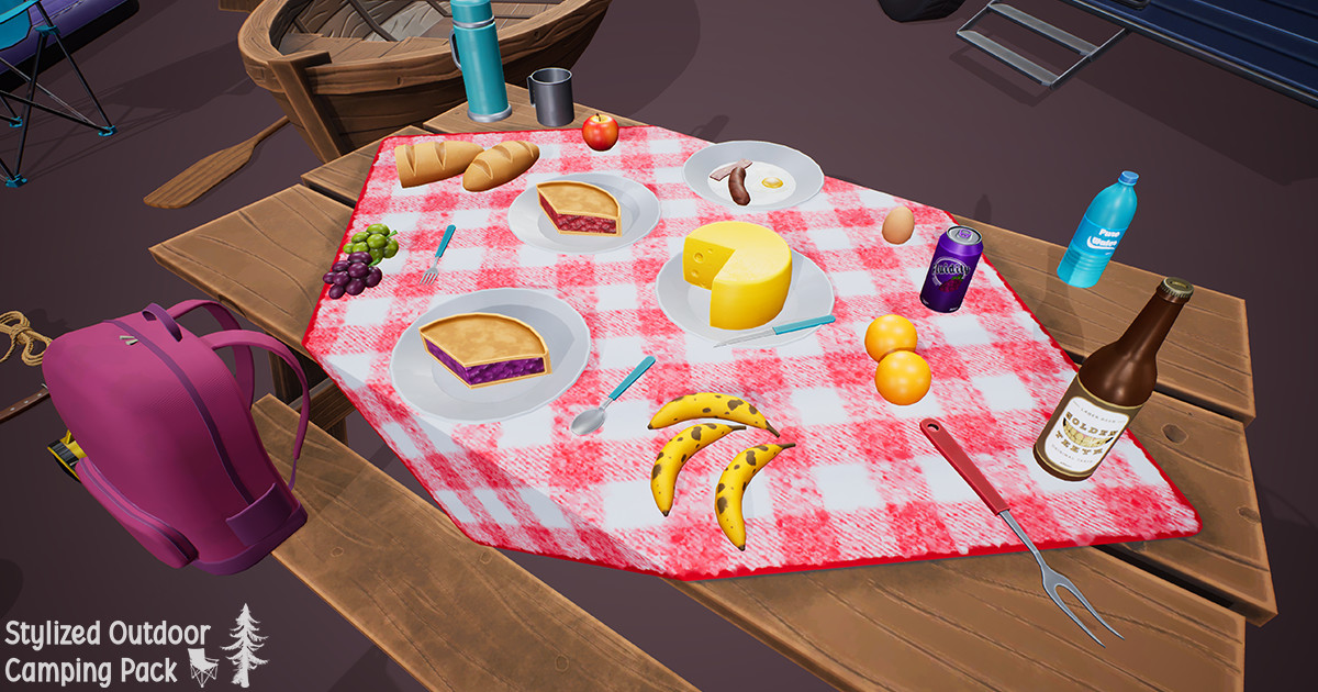 Stylized Outdoor Camping Pack