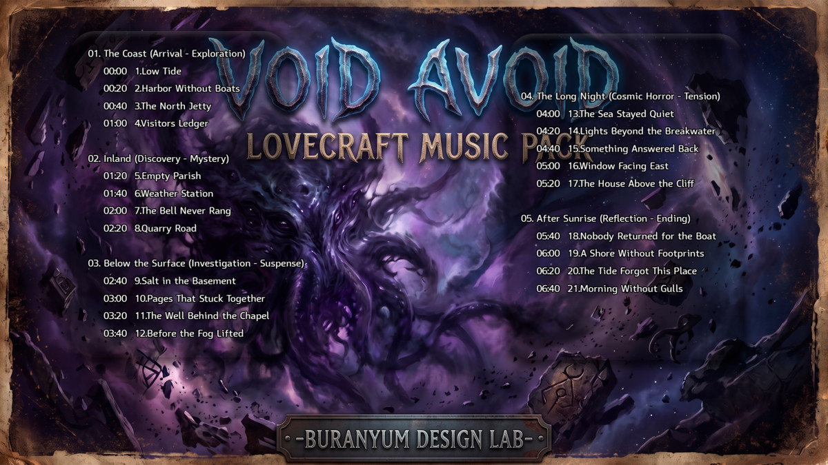 Fogbound - Lovecraft Music Pack Vol. 1 & Vol. 2