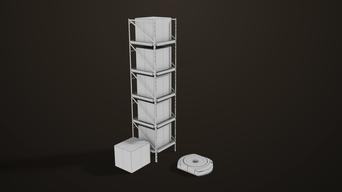 Warehouse Robot Generic Bule URP HDRP Textures