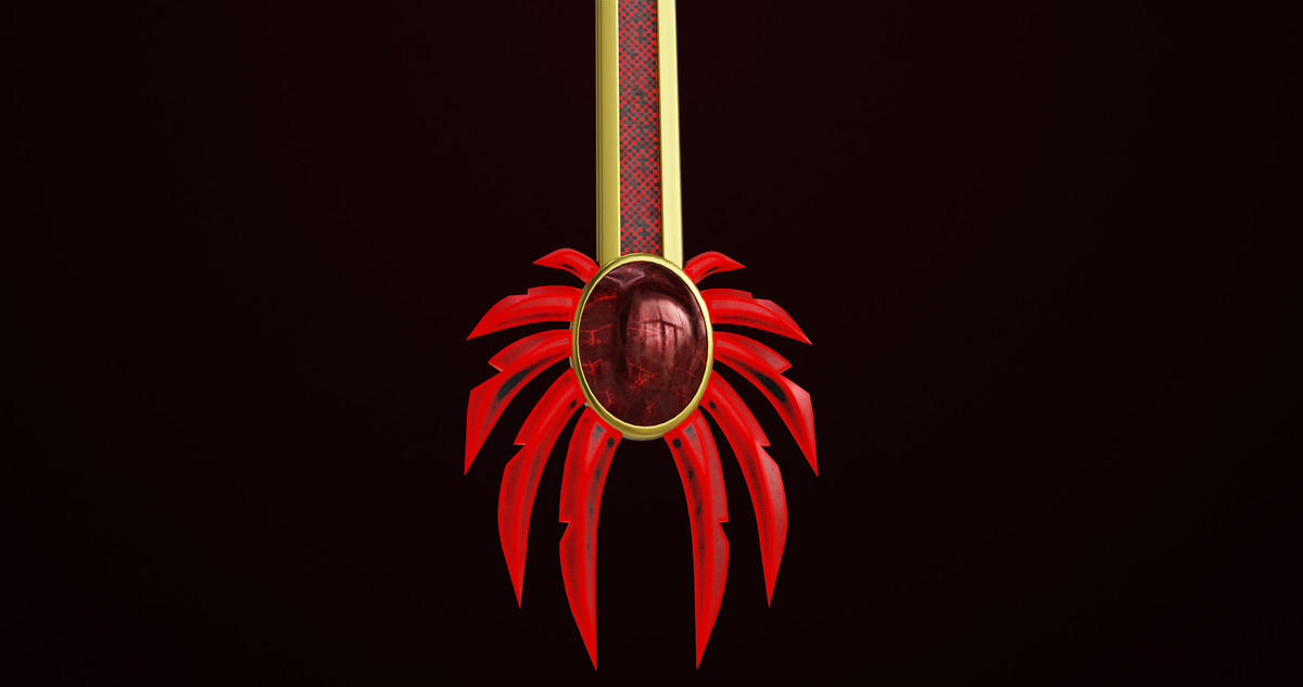 Fantasy Trident 08 Red URP HDRP Textures