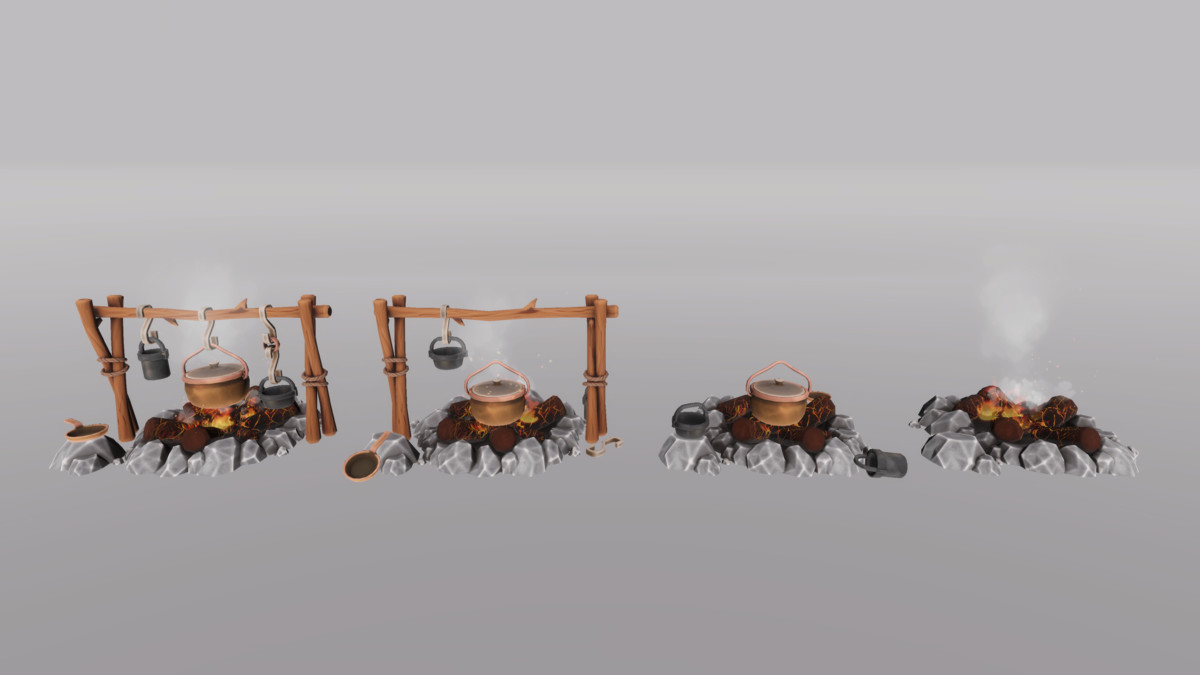 Stylized Cozy Campfire - Asset Pack