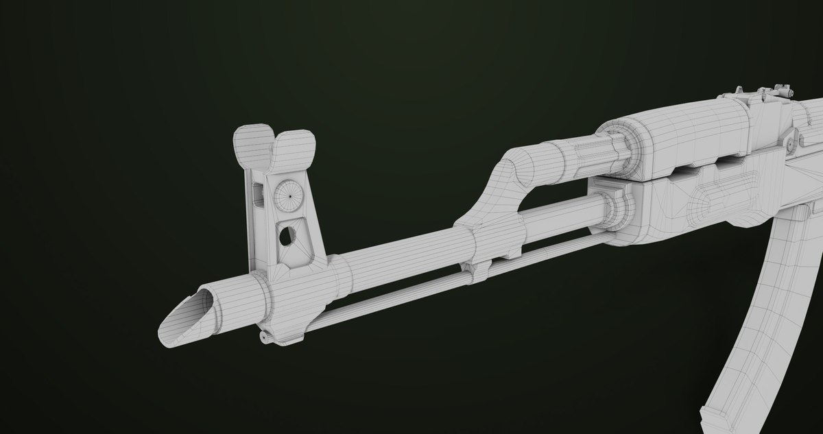 Light Machine Gun 10 Wood URP HDRP Texture