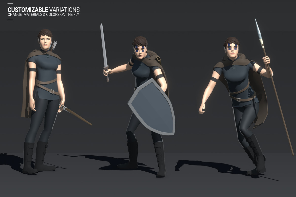 Polyquest Heroes: Warrior I Huntress