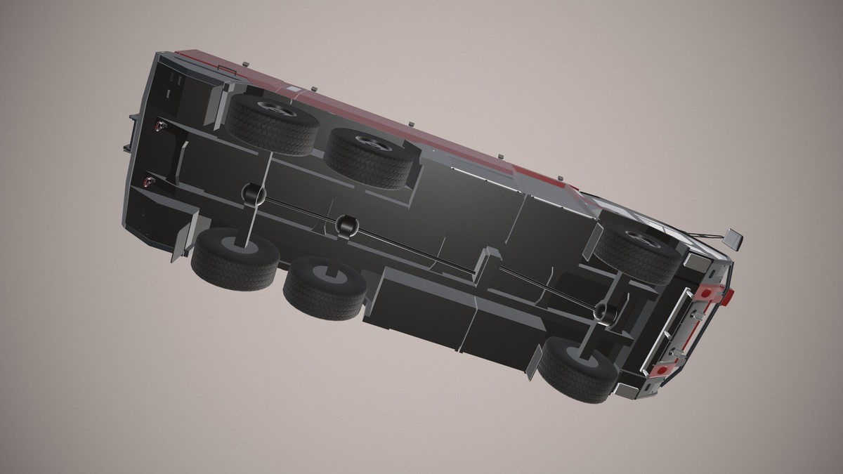 Airport Fire Truck 6x6 Red (387)