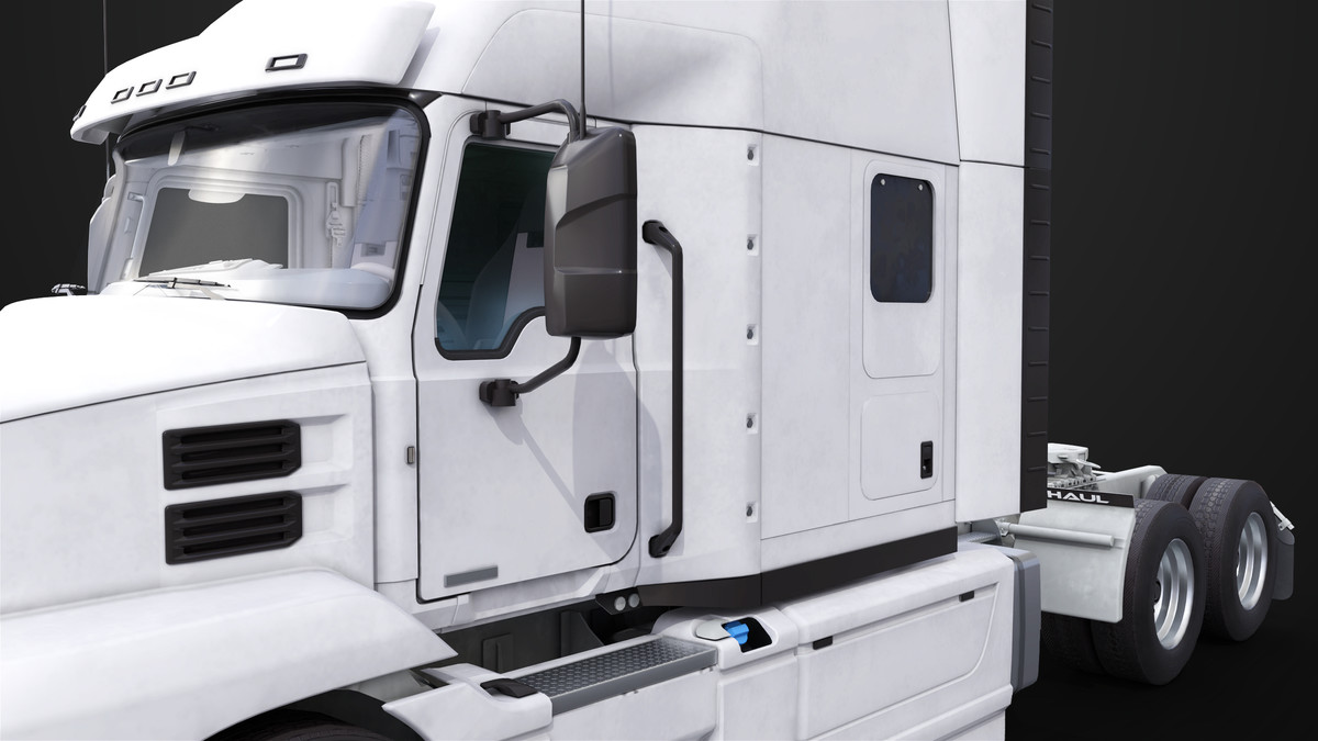 Heavy Truck Chassis 05 White Interior URP HDRP Textures