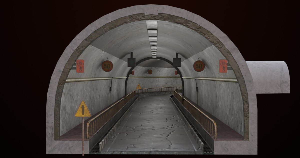 Old Dusty Road Tunnel 03 URP HDRP Textures