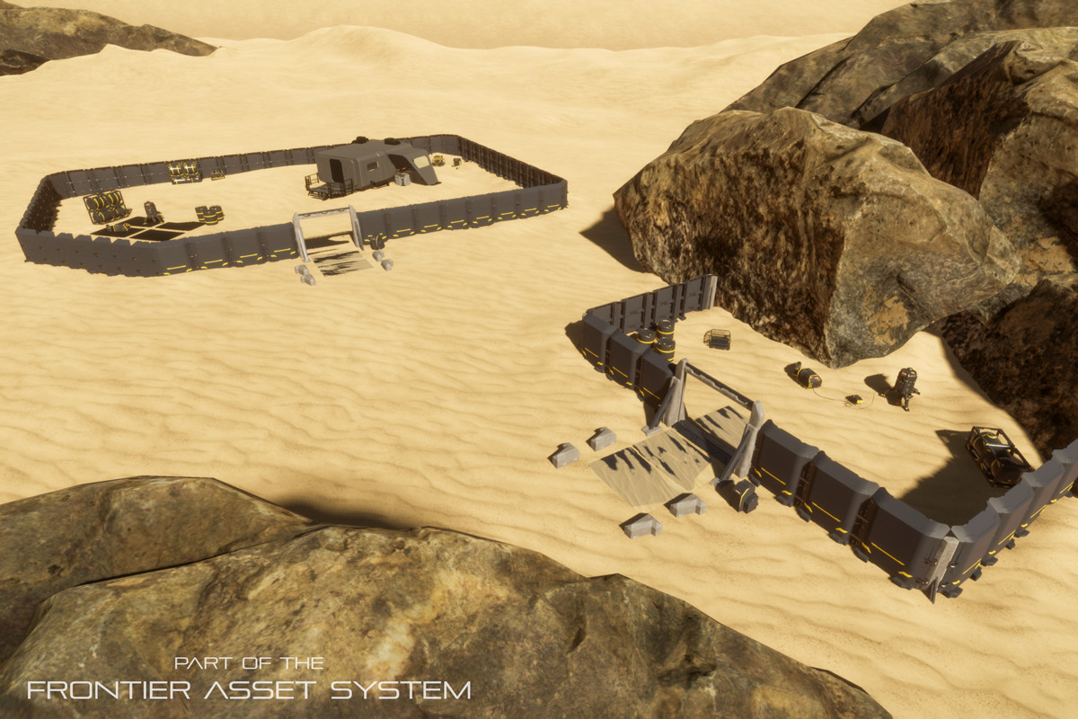 Frontier - Sci-Fi Modular Outpost Walls & Gate