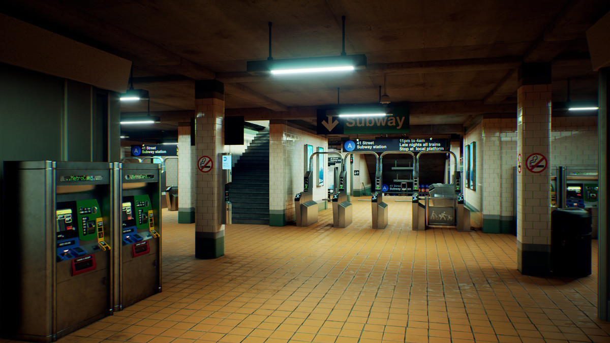 Subway Realm - Game-Ready NYC Metro Station