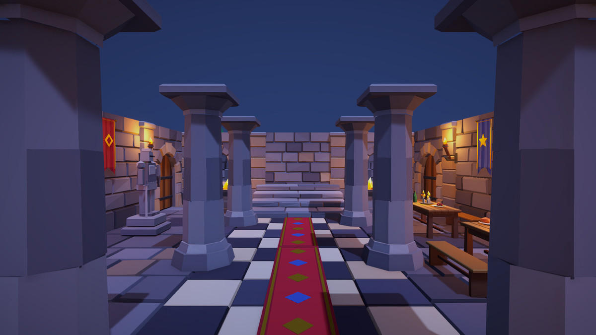 Low Poly Dungeon Keep - Modular Stone Castle Kit
