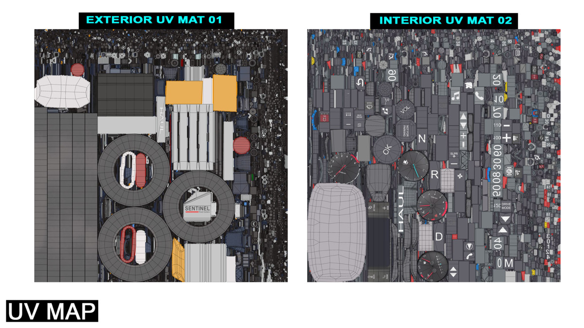 Heavy Truck Blue Chassis 05 URP HDRP Textures