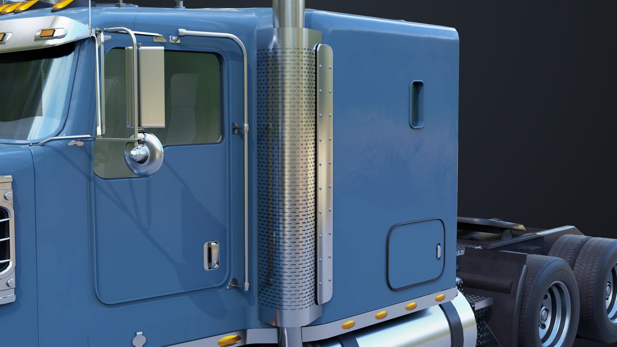 Heavy Truck Chassis 07 Cyan and Grey URP HDRP Textures