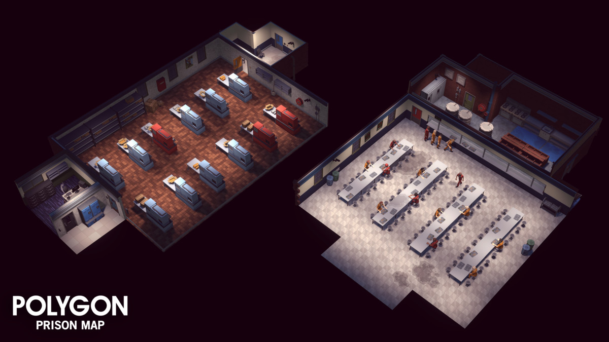 POLYGON - Prison Map by Synty