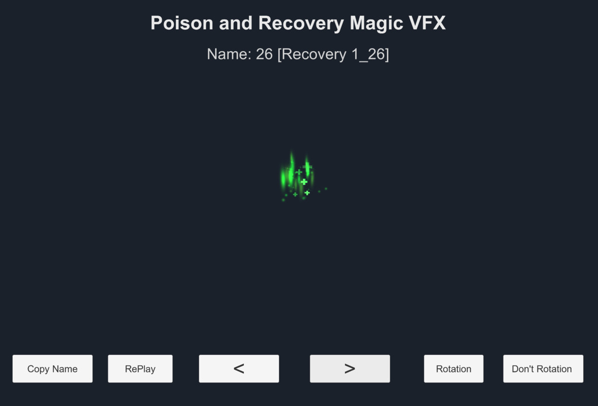 Poison and Recovery Magic VFX