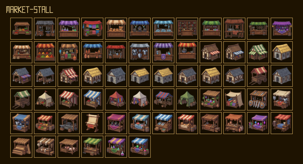 1230 Building Icons – Mega RPG Building Pack