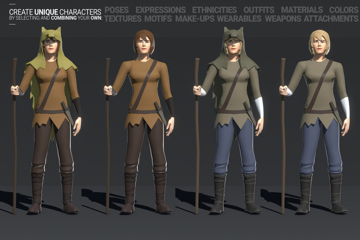 Polyquest Heroes: Warrior I Huntress