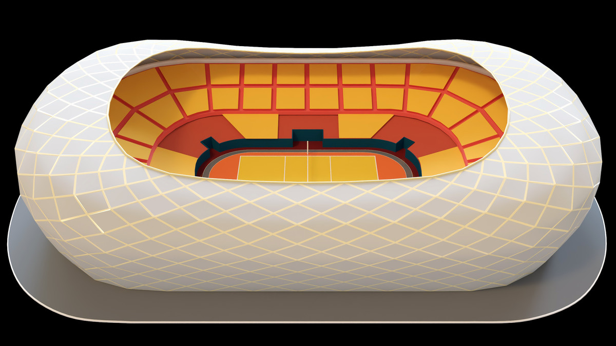 Stylised Sport Stadium Collection - 12 Low Poly Modular 3d Assets