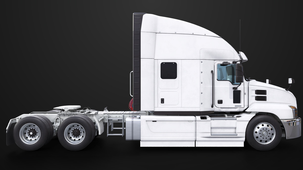 Heavy Truck Chassis 05 White Interior URP HDRP Textures