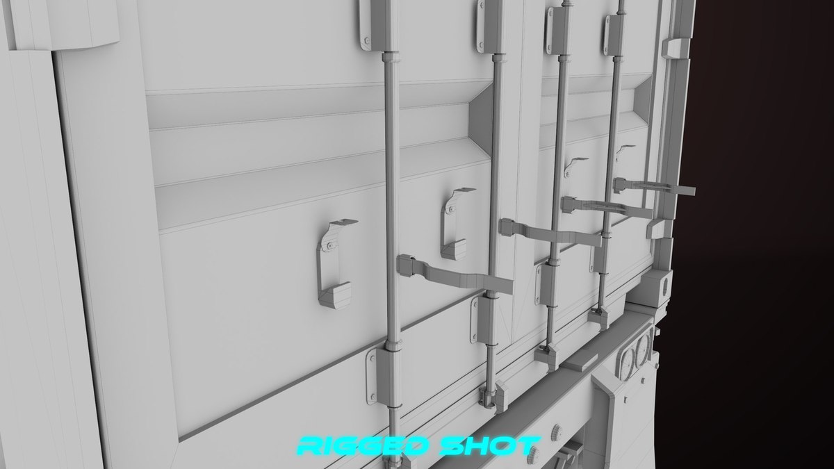 Container Carrier Trailer 03 URP HDRP Textures