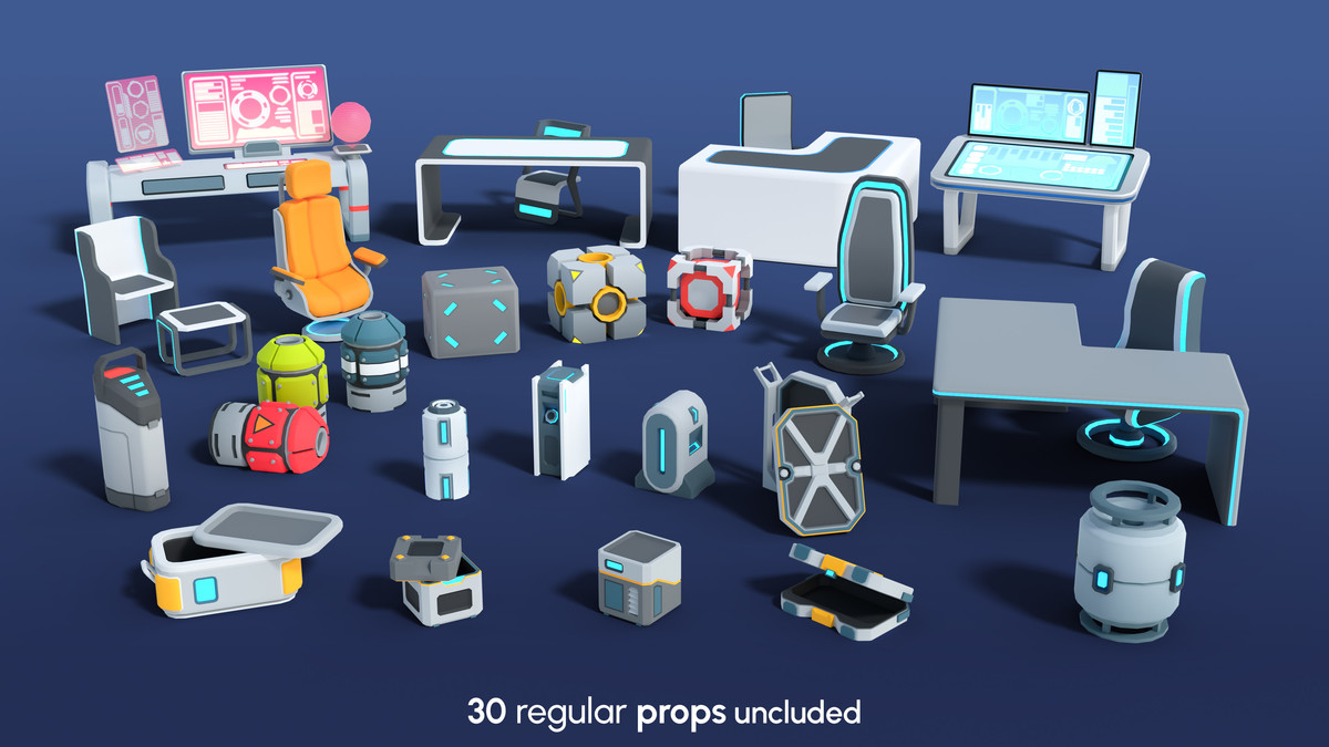 Astronaut Characters - Low Poly 3D Models Pack