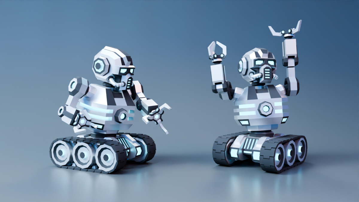 Tracked Robot Low-Poly