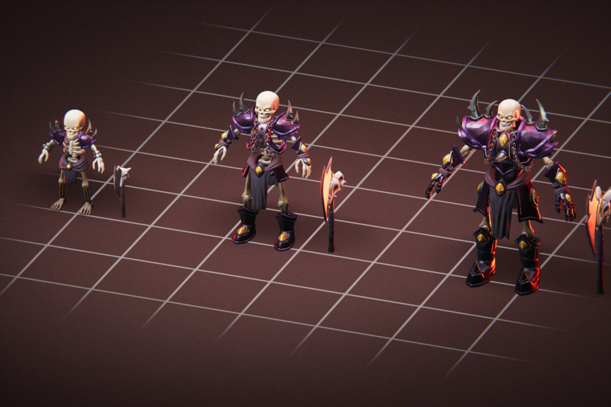Dark Knight Skeleton - 3 Characters + Animations