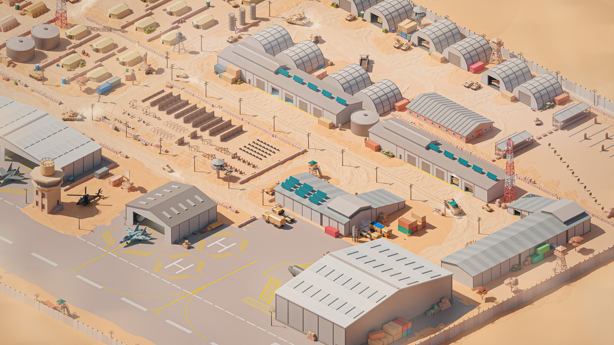 Military Desert - Low Poly 3D Models Pack