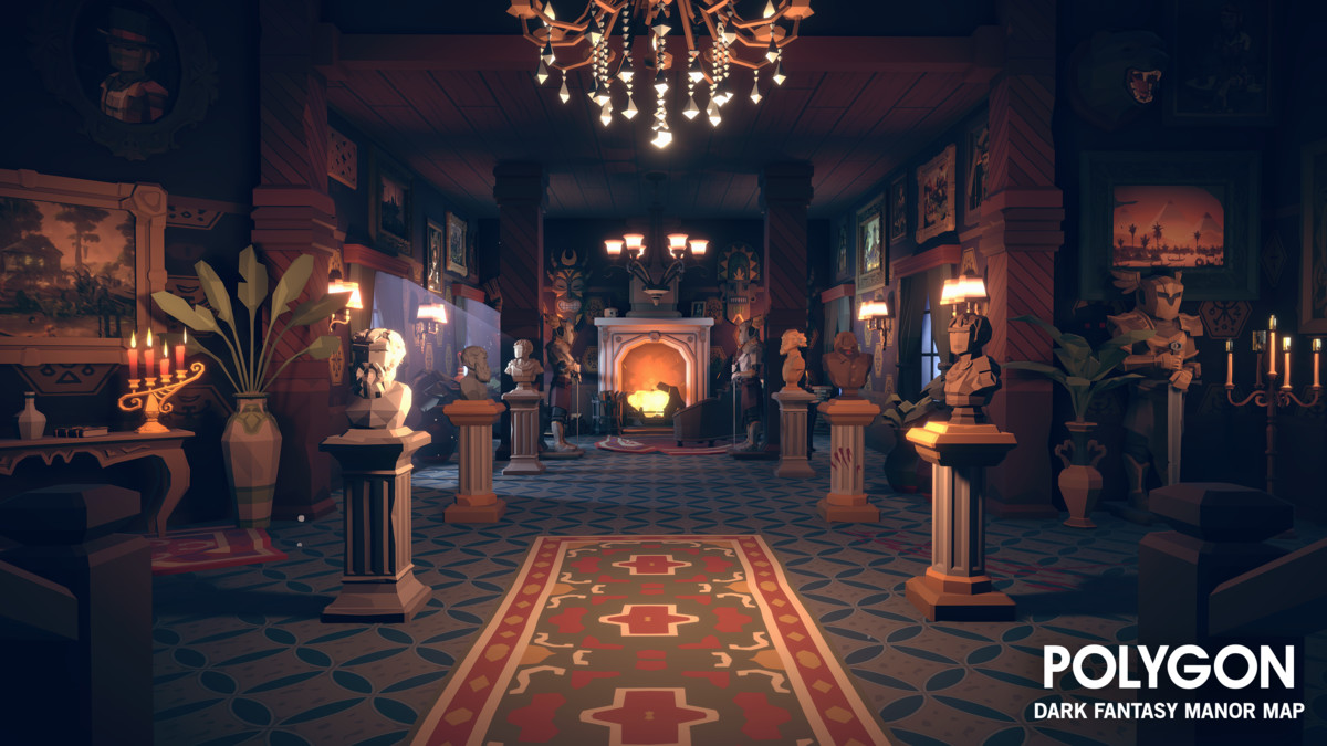 POLYGON - Dark Fantasy Manor Map by Synty