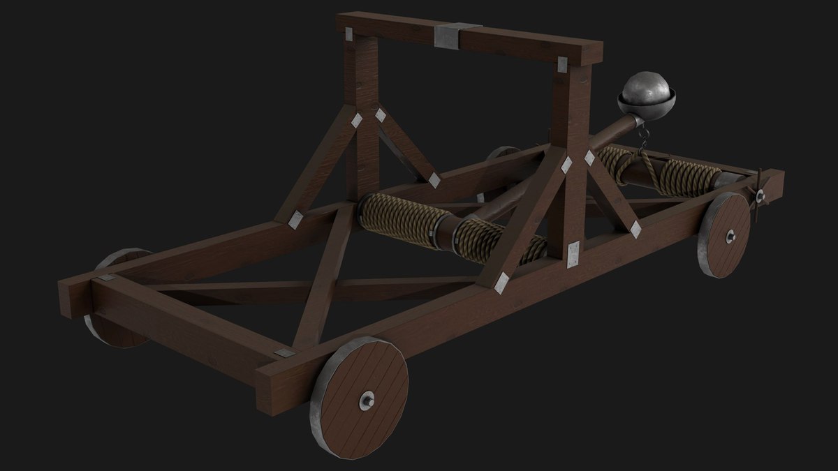 Medieval Catapult 01 URP HDRP Textures