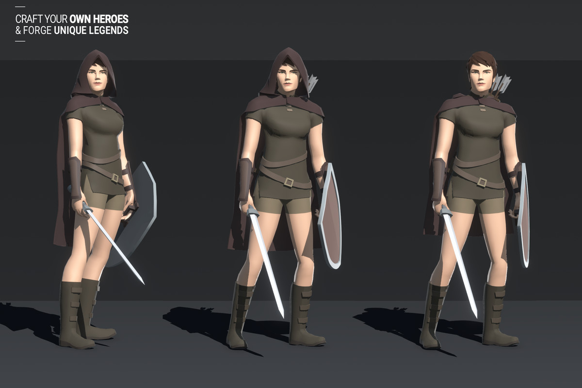 Polyquest Heroes: Warrior I Huntress