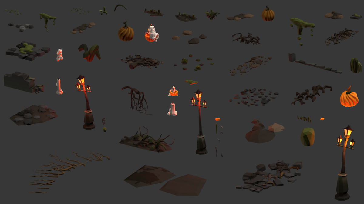 NecroPOLY - Low Poly Cemetery Kit — FREE - Dark Corners
