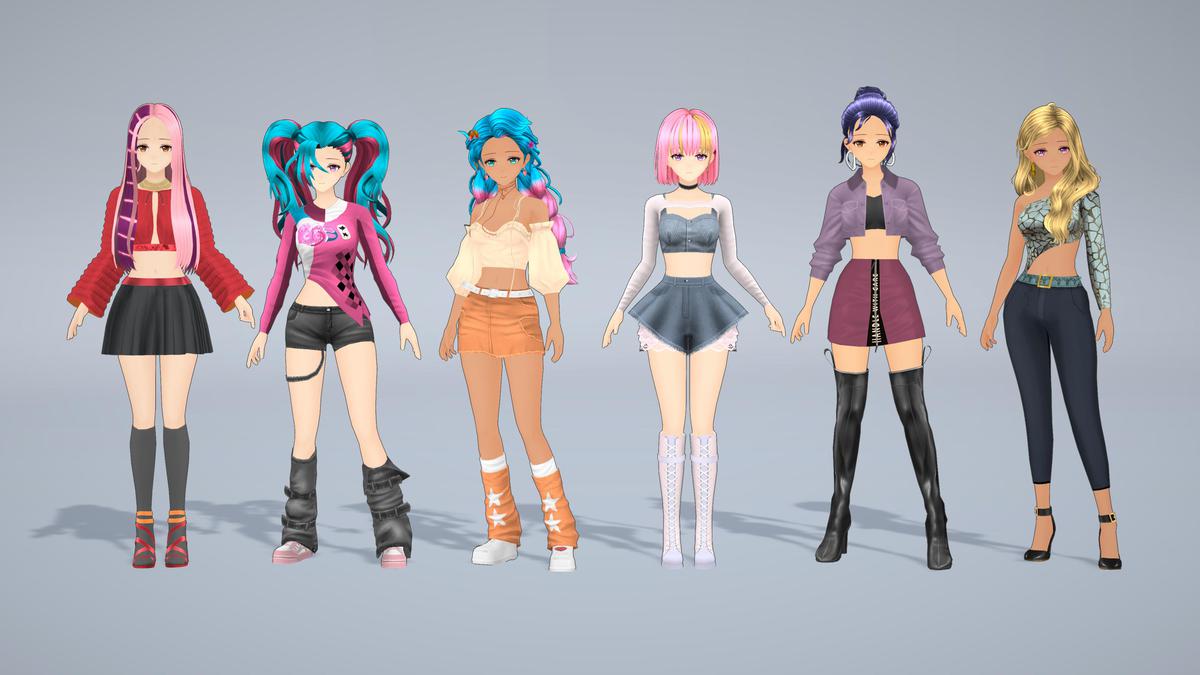 Anime Character Dancer - Combo 3 (12 outfits)