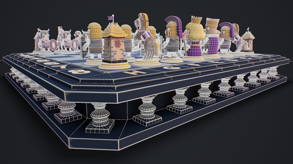 Chess game ready 3d model