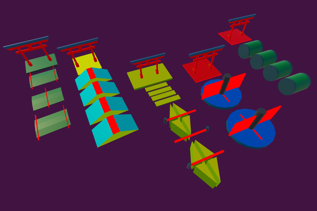 Obby Ninja Run Game Level Pack