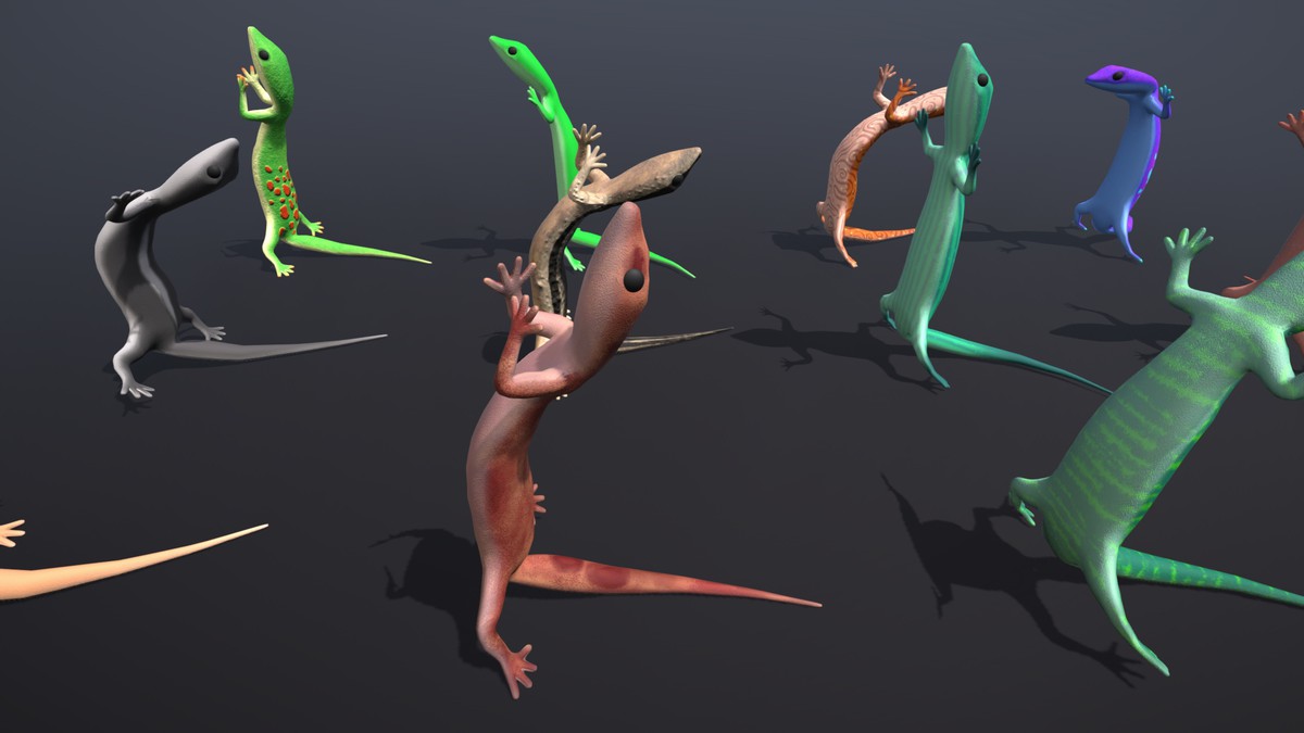 Funny Cute Lizard 3D