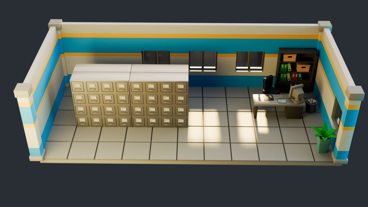 Low Poly Police Station - Thinkix Studios
