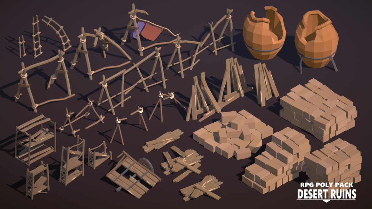 RPG Poly Pack - Desert Ruins